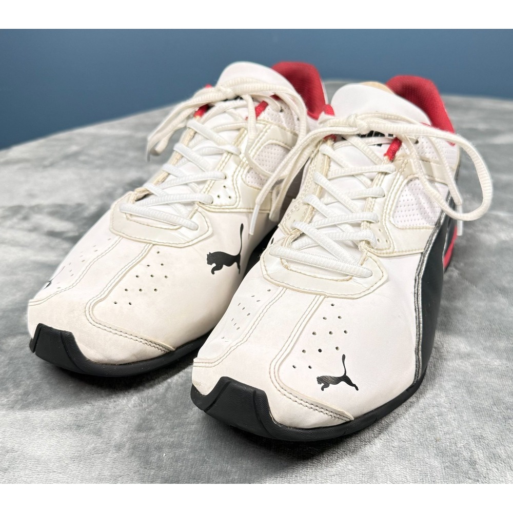 Puma Sneakers Mens 10.5 White Red ArchTec Running Athletic Shoes